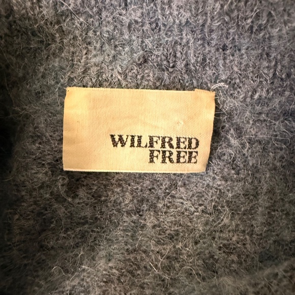 Grey Blue Mock Neck Cozy Sweater - Picture 8 of 8